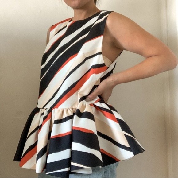 C/MEO Collective Striped Peplum Top - Picture 2 of 8